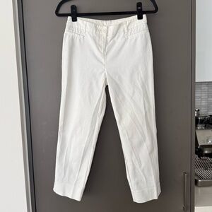 White Capri Dress Pants Tailored Business Casual Super Soft Material Size S / 2
